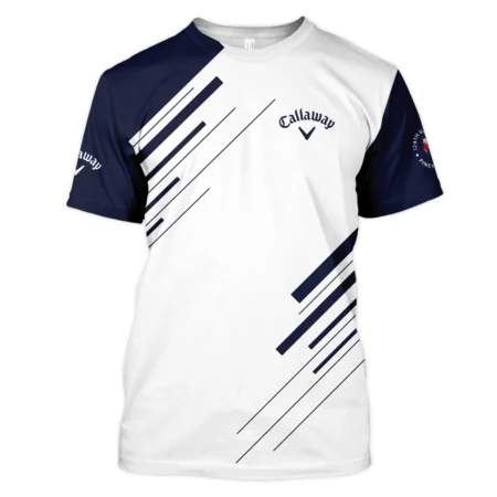 Callaway 124th U.S. Open Pinehurst Golf Unisex T-Shirt Striped Pattern Dark Blue White All Over Print T-Shirt