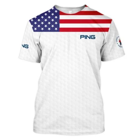 Ping 124th U.S. Open Pinehurst Unisex T-Shirt USA Flag Golf Pattern All Over Print T-Shirt