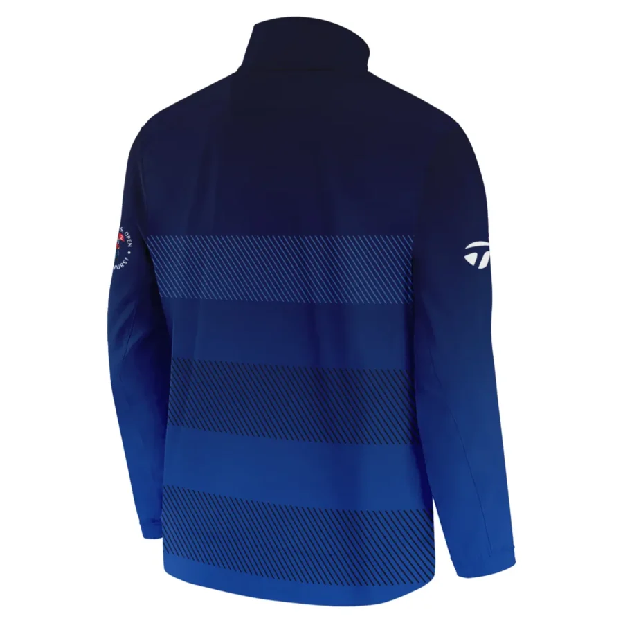 Taylor Made 124th U.S. Open Pinehurst Stand Colar Jacket Sports Dark Blue Gradient Striped Pattern All Over Print Stand Colar Jacket