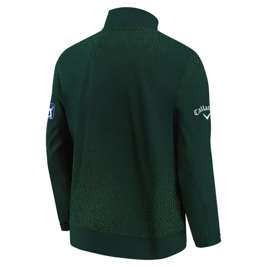 Golf Sport Masters Tournament Callaway Stand Colar Jacket Sports Dinamond Shape Dark Green Stand Colar Jacket