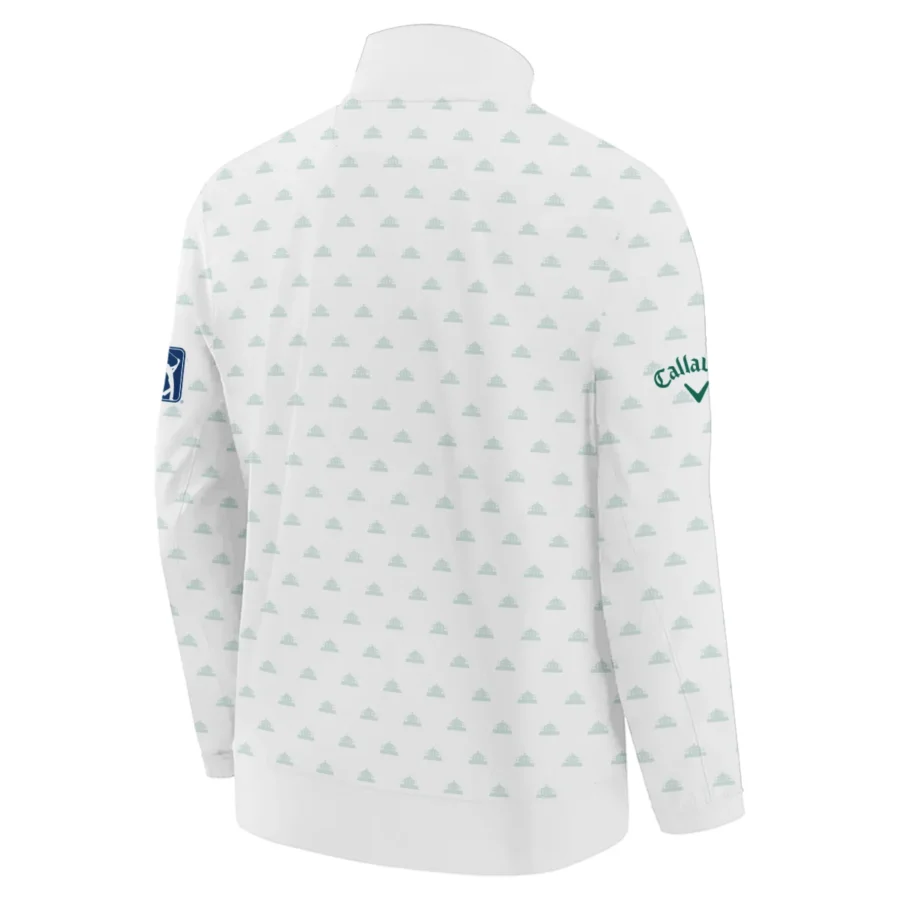 Masters Tournament Golf Sport Callaway Stand Colar Jacket Sports Cup Pattern White Green Stand Colar Jacket