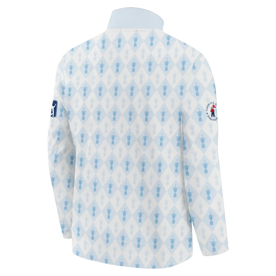 PGA Tour 124th U.S. Open Pinehurst Taylor Made Stand Colar Jacket Sports Pattern Cup Color Light Blue Stand Colar Jacket