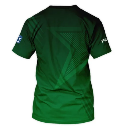 Ping Masters Tournament Unisex T-Shirt Dark Green Gradient Star Pattern Golf Sports T-Shirt