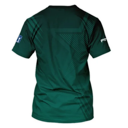 Sports Ping Masters Tournament Unisex T-Shirt Star Pattern Dark Green Gradient Golf T-Shirt