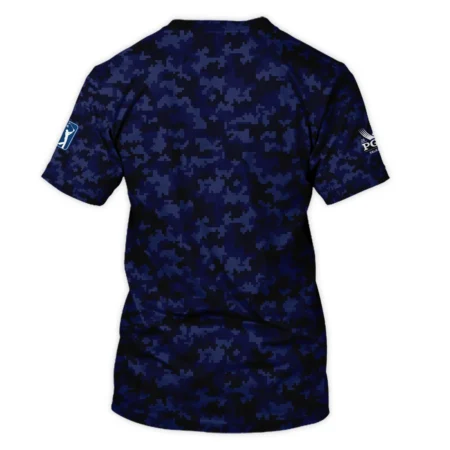 Golf 2024 PGA Championship Callaway Unisex T-Shirt Blue Camouflage Pattern Sport All Over Print T-Shirt