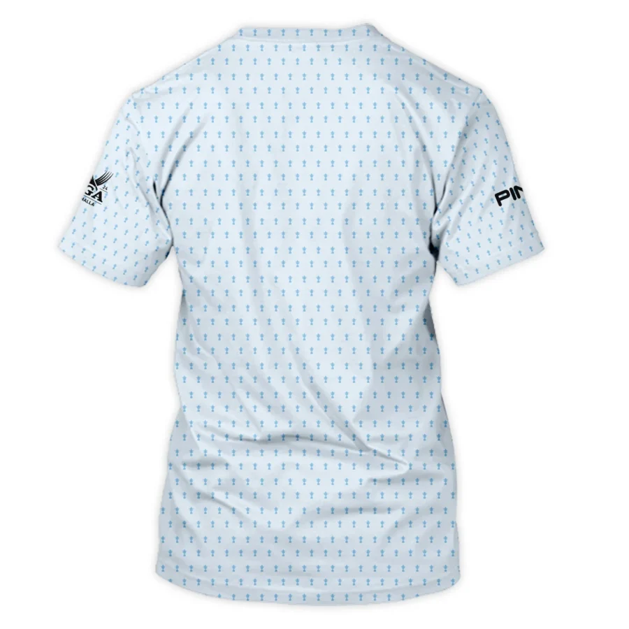 2024 PGA Championship Ping Golf Unisex T-Shirt Light Blue Pastel Golf Cup Pattern All Over Print T-Shirt