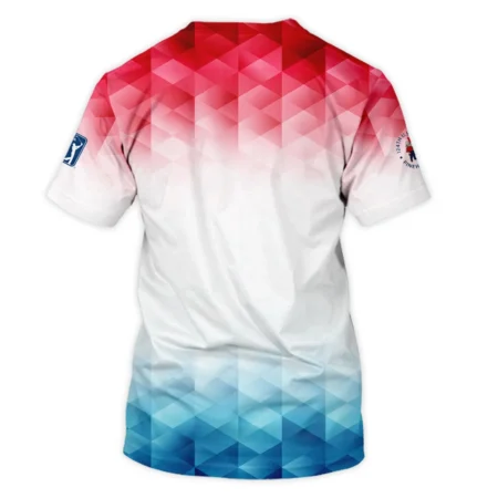 124th U.S. Open Pinehurst Callaway Golf Sport Unisex T-Shirt Blue Red Abstract Geometric Triangles All Over Print T-Shirt