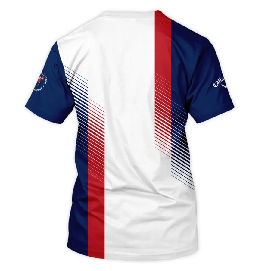 Sport Callaway 124th U.S. Open Pinehurst Golf Unisex T-Shirt Blue Red Striped Pattern White All Over Print T-Shirt