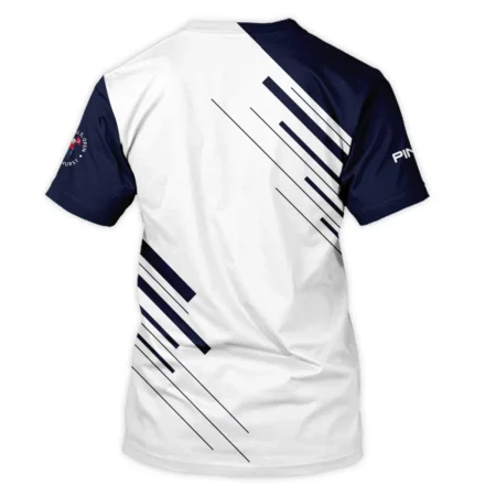 Ping 124th U.S. Open Pinehurst Golf Unisex T-Shirt Striped Pattern Dark Blue White All Over Print T-Shirt