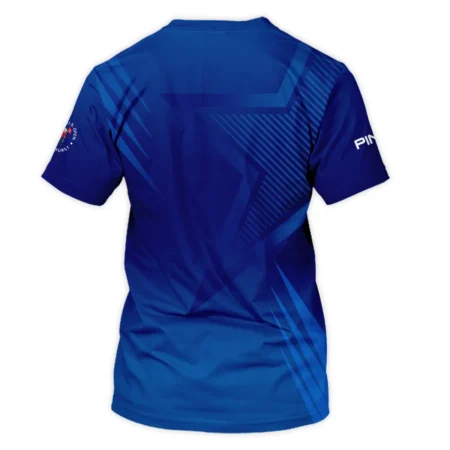 124th U.S. Open Pinehurst No.2 Ping Unisex T-Shirt Dark Blue Gradient Star Pattern T-Shirt