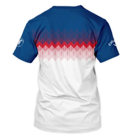 Callaway 124th U.S. Open Pinehurst Unisex T-Shirt Blue Red Fabric Pattern Golf T-Shirt