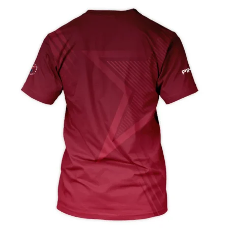 Ping 124th U.S. Open Pinehurst Golf Sport Unisex T-Shirt Star Gradient Red Straight Pattern T-Shirt