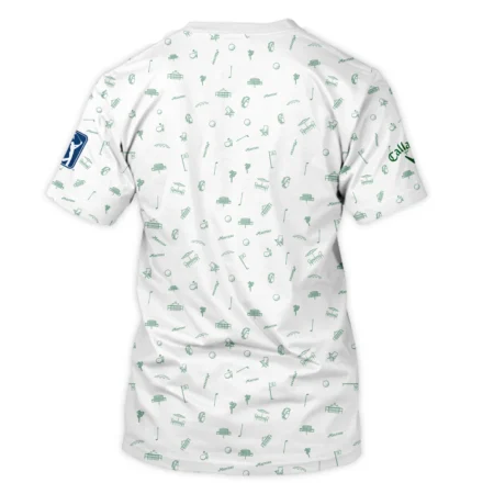 Golf Masters Tournament Callaway Unisex T-Shirt Augusta Icons Pattern White Green Golf Sports All Over Print T-Shirt