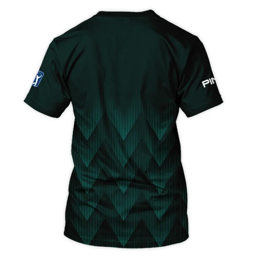 Masters Tournament Golf Ping Unisex T-Shirt Zigzag Pattern Dark Green Golf Sports All Over Print T-Shirt