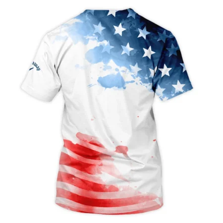 Golf 124th U.S. Open Pinehurst Callaway Unisex T-Shirt US Flag Watercolor Golf Sports All Over Print T-Shirt