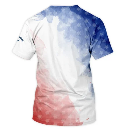 124th U.S. Open Pinehurst Golf Callaway Unisex T-Shirt Stars Blue Red Watercolor Golf Sports All Over Print T-Shirt