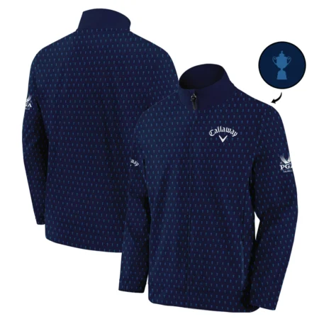 Callaway 2024 PGA Championship Golf Zipper Hoodie Shirt Dark Blue Gradient Pattern All Over Print Zipper Hoodie Shirt