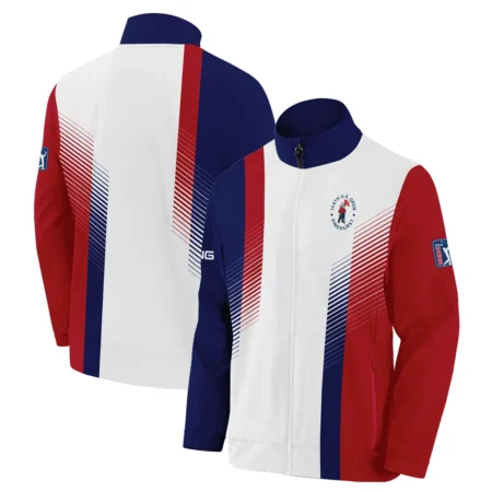 124th U.S. Open Pinehurst Sports Ping Quarter-Zip Jacket Golf Blue Red All Over Print Quarter-Zip Jacket