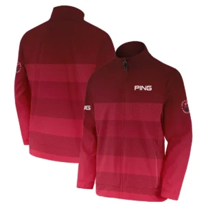 Golf Ping 124th U.S. Open Pinehurst Sports Polo Shirt Red Gradient Stripes Pattern All Over Print Polo Shirt For Men