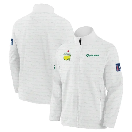 Golf Pattern Masters Tournament Taylor Made Stand Colar Jacket White And Green Color Golf Sports All Over Print Stand Colar Jacket