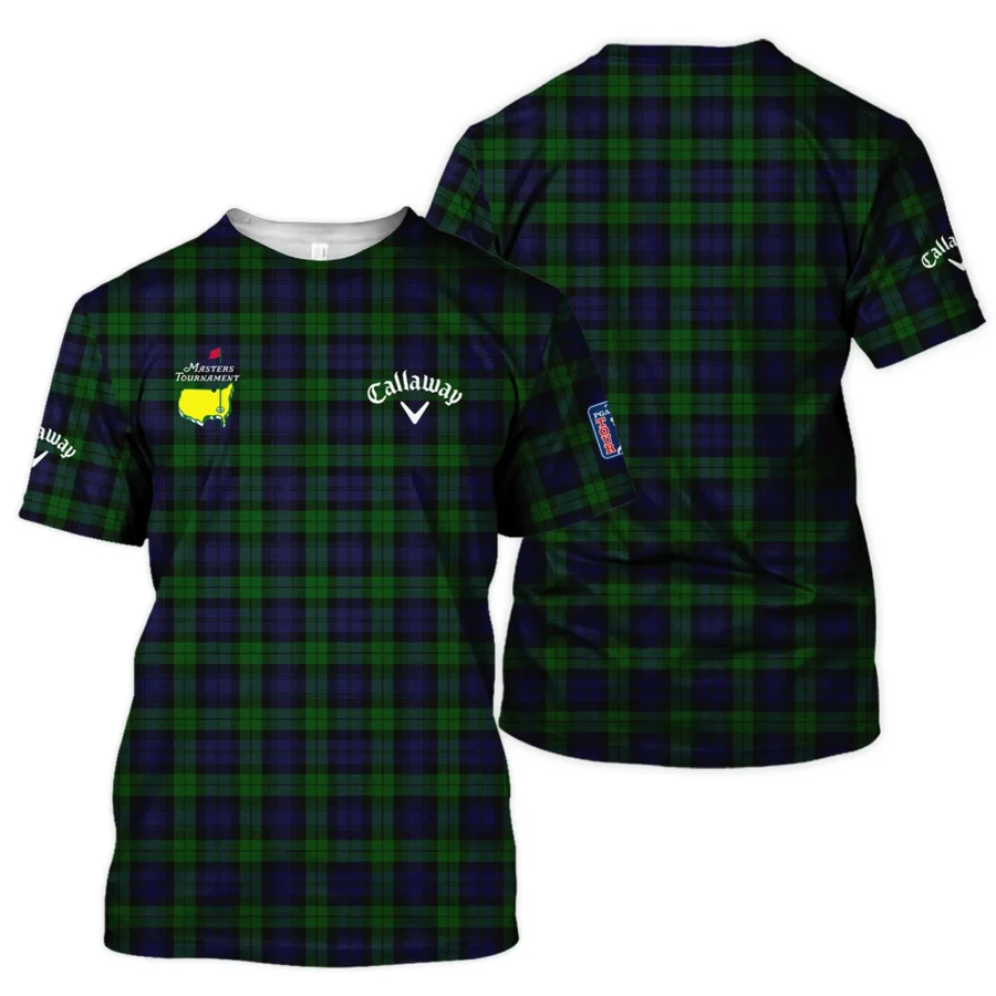 Masters Tournament Callaway Golf Unisex T-Shirt Sports Green Purple Black Watch Tartan Plaid Sports All Over Print T-Shirt