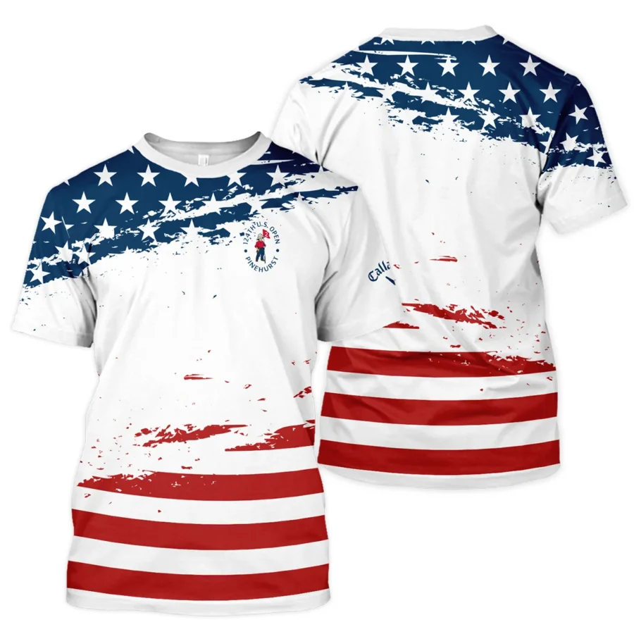 124th U.S. Open Pinehurst Special Version Callaway Unisex T-Shirt Blue Red White Color T-Shirt