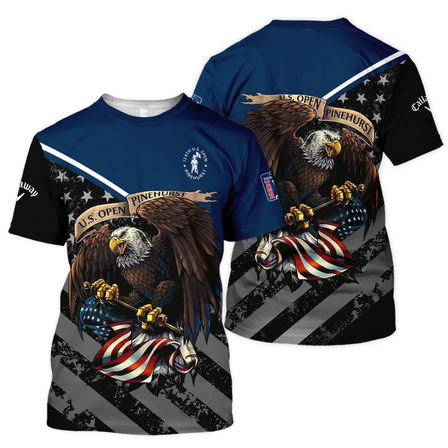 Special Version 124th U.S. Open Pinehurst Callaway Unisex T-Shirt Color Blue Eagle USA  T-Shirt