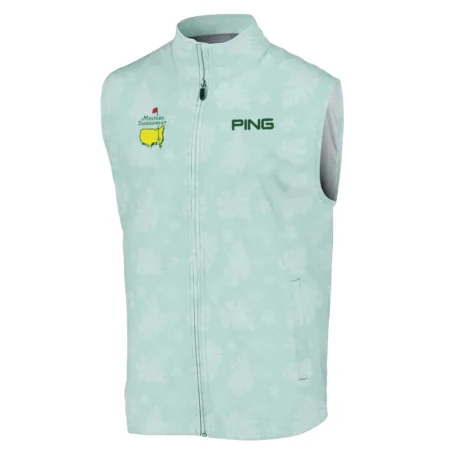 Ping Masters Tournament Sports Sleeveless Jacket Green Pastel Floral Hawaiian Pattern All Over Print Sleeveless Jacket