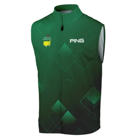 Masters Tournament Ping Sleeveless Jacket Golf Sports Green Abstract Geometric Sleeveless Jacket