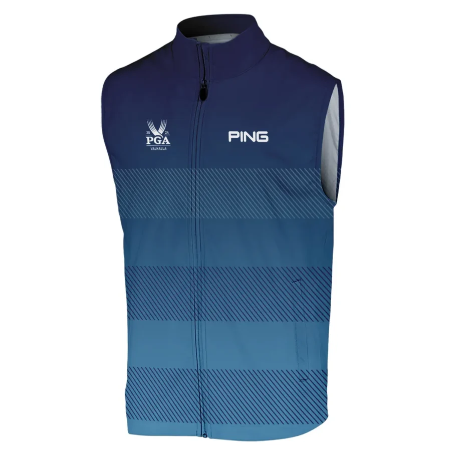 2024 PGA Championship Ping Sleeveless Jacket Dark Blue Gradient Pattern All Over Print Sleeveless Jacket