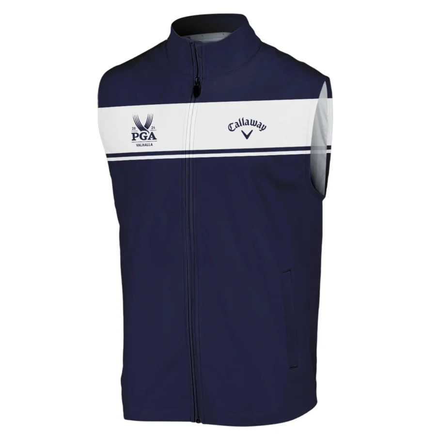 Callaway 2024 PGA Championship Golf Sleeveless Jacket Sports Dark Blue White All Over Print Sleeveless Jacket