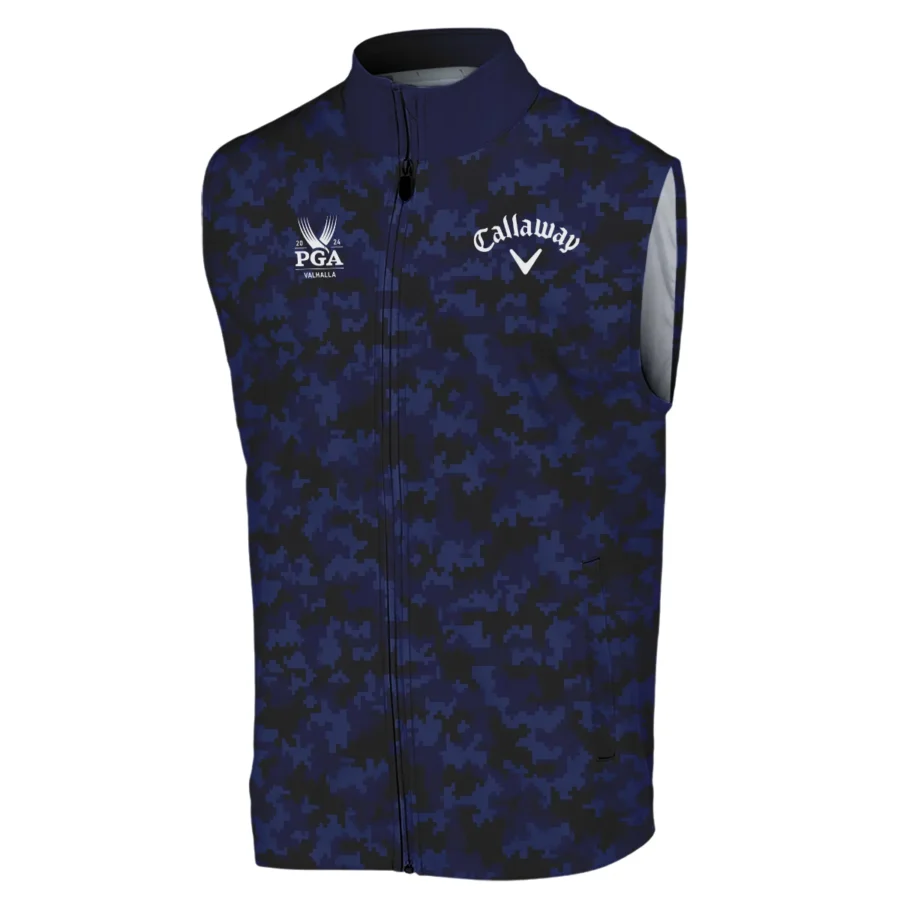Golf 2024 PGA Championship Callaway Sleeveless Jacket Blue Camouflage Pattern Sport All Over Print Sleeveless Jacket