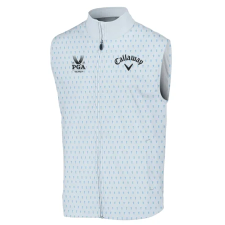2024 PGA Championship Callaway Golf Sleeveless Jacket Light Blue Pastel Golf Cup Pattern All Over Print Sleeveless Jacket