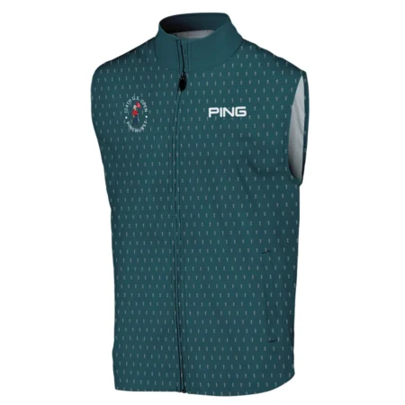 Ping 124th U.S. Open Pinehurst Sports Sleeveless Jacket Cup Pattern Green All Over Print Sleeveless Jacket