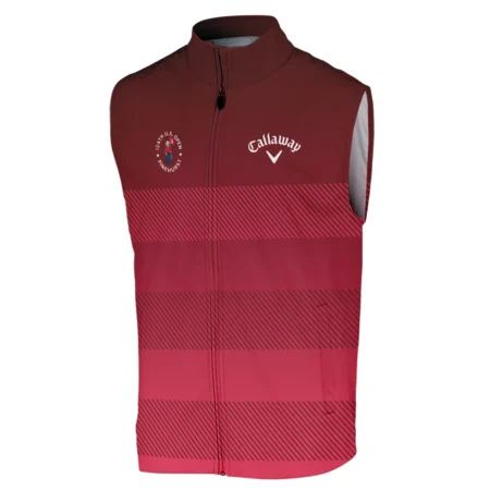 Golf Callaway 124th U.S. Open Pinehurst Sports Sleeveless Jacket Red Gradient Stripes Pattern All Over Print Sleeveless Jacket