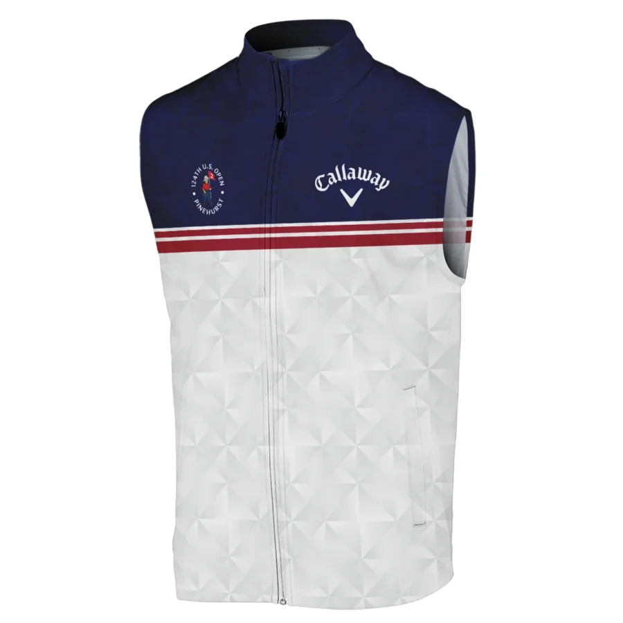 Golf Sport 124th U.S. Open Pinehurst Callaway Sleeveless Jacket Dark Blue White Abstract Geometric Triangles All Over Print Sleeveless Jacket