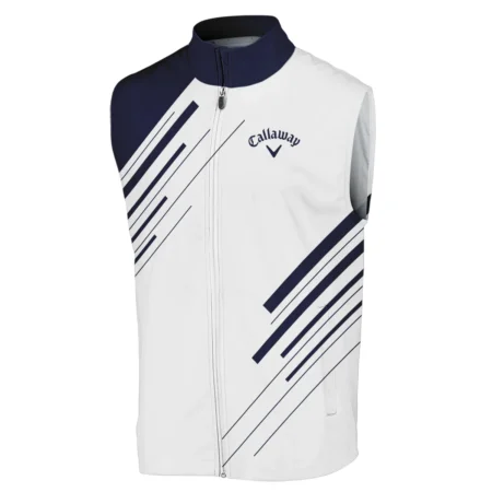 Callaway 124th U.S. Open Pinehurst Golf Sleeveless Jacket Striped Pattern Dark Blue White All Over Print Sleeveless Jacket