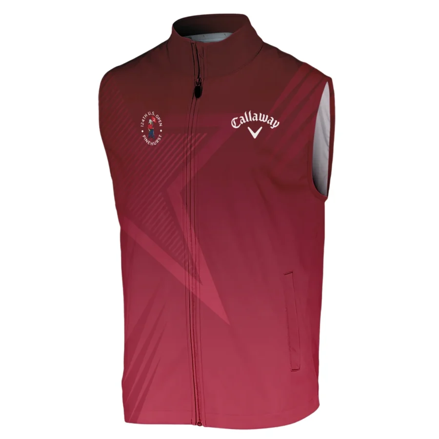 Callaway 124th U.S. Open Pinehurst Golf Sport Sleeveless Jacket Star Gradient Red Straight Pattern Sleeveless Jacket