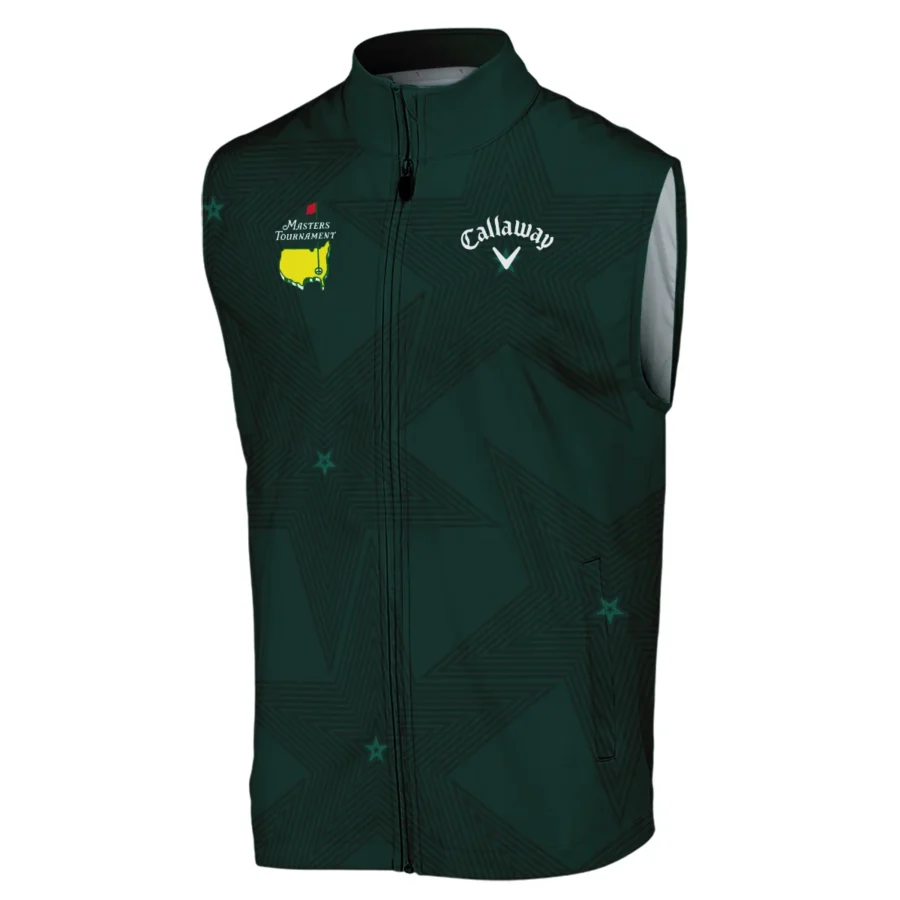 Golf Masters Tournament Callaway Sleeveless Jacket Stars Dark Green Golf Sports All Over Print Sleeveless Jacket