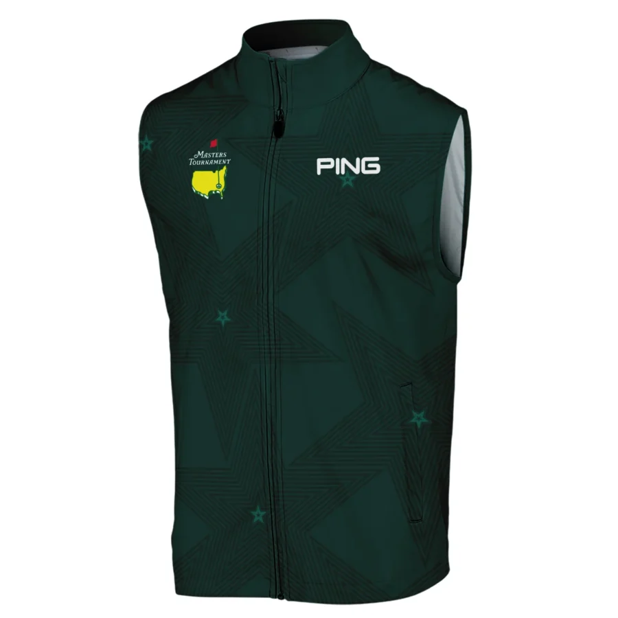 Golf Masters Tournament Ping Sleeveless Jacket Stars Dark Green Golf Sports All Over Print Sleeveless Jacket