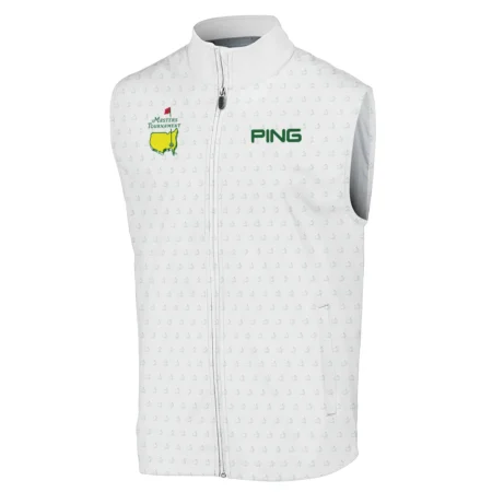 Golf Sport Masters Tournament Ping Sleeveless Jacket Sports Logo Pattern White Green Sleeveless Jacket