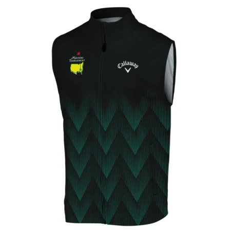 Masters Tournament Golf Callaway Sleeveless Jacket Zigzag Pattern Dark Green Golf Sports All Over Print Sleeveless Jacket