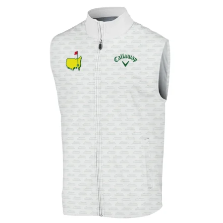 Masters Tournament Golf Callaway Sleeveless Jacket Logo Text Pattern White Green Golf Sports All Over Print Sleeveless Jacket