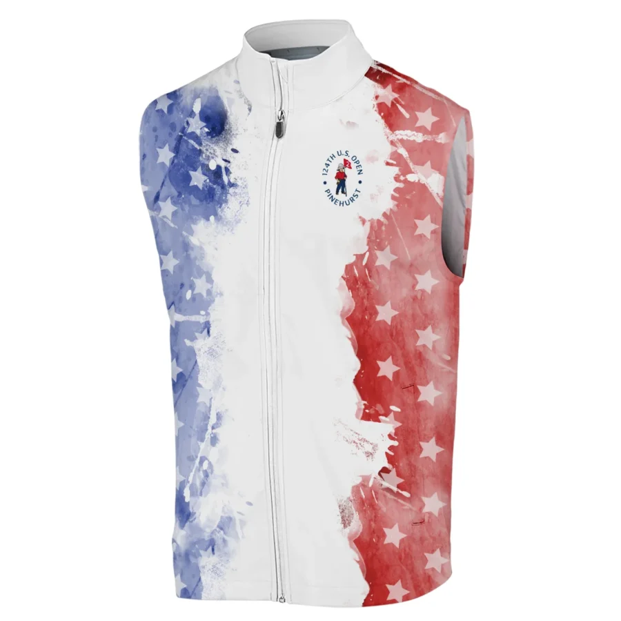 124th U.S. Open Pinehurst Special Version Callaway Sleeveless Jacket Blue Red Watercolor Sleeveless Jacket