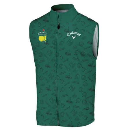 2024 Masters Tournament Callaway Sleeveless Jacket Sports Green Color Pattern All Over Print Sleeveless Jacket