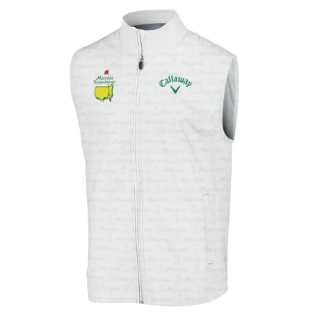 Golf Pattern Masters Tournament Callaway Sleeveless Jacket White And Green Color Golf Sports All Over Print Sleeveless Jacket