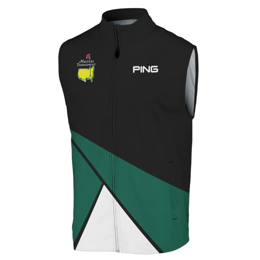Golf Masters Tournament Ping Sleeveless Jacket Black And Green Golf Sports All Over Print Sleeveless Jacket