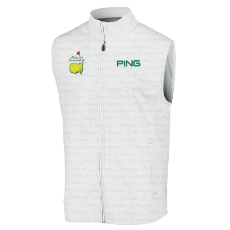 Pattern Masters Tournament Ping Sleeveless Jacket White Green Sport Love Clothing Sleeveless Jacket