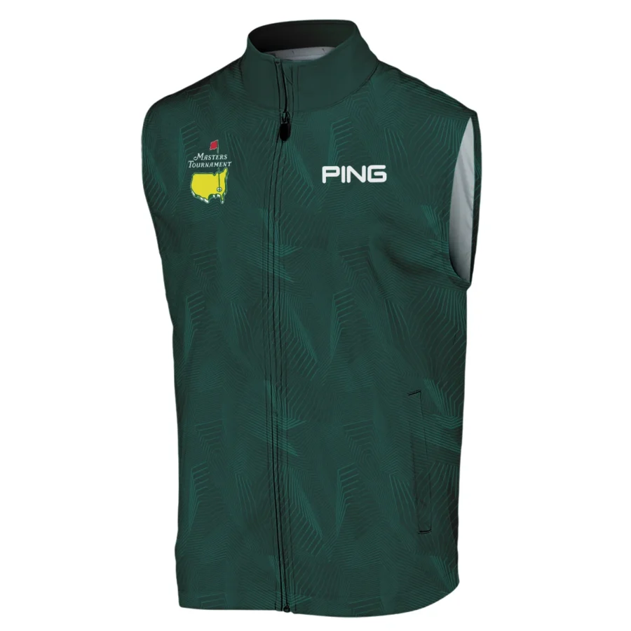 Abstract Pattern Lines Forest Green Masters Tournament Ping Sleeveless Jacket Style Classic Sleeveless Jacket