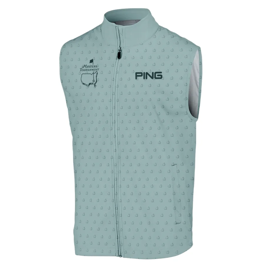 Golf Pattern Masters Tournament Ping Sleeveless Jacket Cyan Pattern All Over Print Sleeveless Jacket